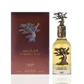 Eternal Oud Lattafa Pride perfume bottle white background brown packaging box tree cap