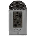 Maharjan Silver Lattafa Pride edp bottle rectangular grey matte finish closeup front side