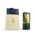 Al Nashama Caprice Lattafa edp green box gold blue dark bottle
