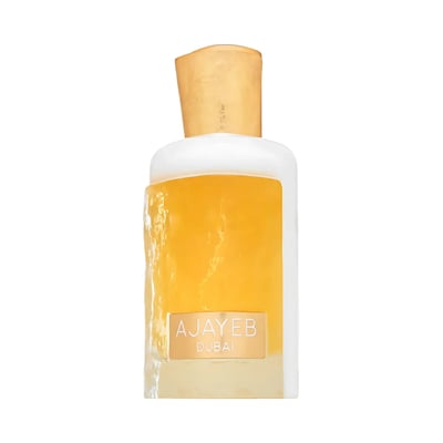 Ajayeb Dubai Portrait Lattafa edp botol latar putih dekat depan sisi