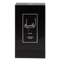 Ansaam Silver Lattafa Pride black rectangular fragrance packaging white background front side
