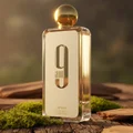 Afnan 9 AM by Afnan 100 ml EDP Unisex — clear glass bottle, gold cap, '9 am' label