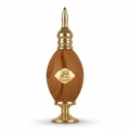 Afaq Gold Lattafa edp wooden bottle white background studio