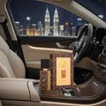Ajwad Lattafa edp unisex fragrance in car interior night kuala lumpur skyline