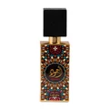 Ajwad Lattafa unisex edp bottle with colorful decoration on black box gold cap