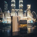 Al Azal Lattafa edp Malaysia cityscape night closeup low angle view