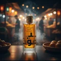 Ameer Al Oudh Intense Lattafa edp surrounded smoke wooden table night market