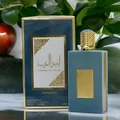 Ameer Al Arab Imperium Asdaaf edp men blue matte gold cap packaging closeup