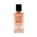 Ana Abiyedh Coral Lattafa edp pink liquid glass sprayer white background closeup