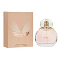 Angel LaMuse Lattafa perfume bottle and box pastel color gold cap