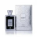 Ejaazi Intensive Lattafa silver unisex perfume bottle and box silver elegant white