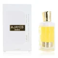 Ajayeb Dubai Portrait Lattafa edp white packaging yellow glass bottle gold cap closeup