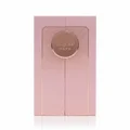 Haya Lattafa perfume pink packaging box front view logo visible circle design gold