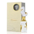 Her Confession Lattafa perfume bottle white background beige packaging gold accents bust design