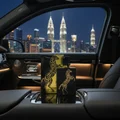 Lail Maleki Lattafa unisex edp in car interior kuala lumpur city skyline night