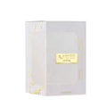 Ajayeb Dubai Portrait Lattafa edp packaging white gold tones closeup corner