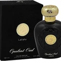 Opulent Oud Black Lattafa unisex fragrance bottle next gift box view