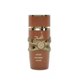 Asad Bourbon Lattafa edp brown cylindrical men fragrance spray closeup front view