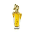 Maahir Lattafa edp men glass yellow liquid gold cap elegant clear curved shape