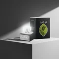 Lattafa sheikh al shuyukh edp men fragrance in black packaging on white table top view