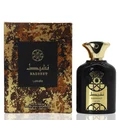 Nasheet Lattafa black gold unisex edp spray brown packaging beside it
