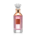 Velvet Rose Lattafa pink unisex fragrance bottle elegant on white clean near pastel colored