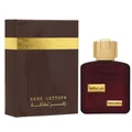 Lattafa ramz gold woman perfume in brown packaging on white background closeup view side byside