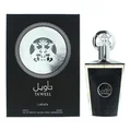 Taweel Lattafa unisex edp perfume black packaging white background closeup side-by-side display