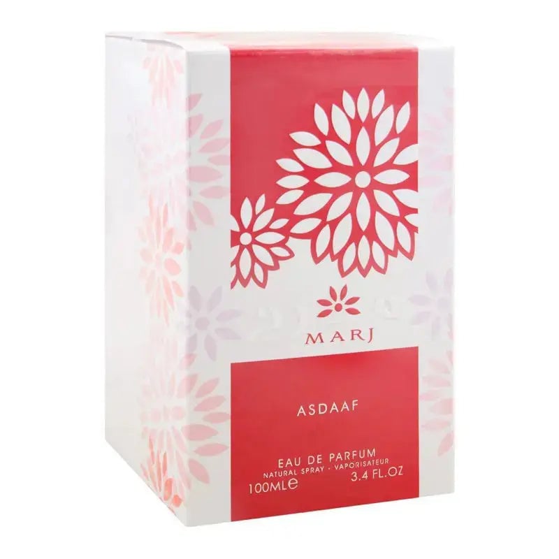 Marj Asdaaf Lattafa minyak wangi perempuan Arab edp pembungkusan putih merah