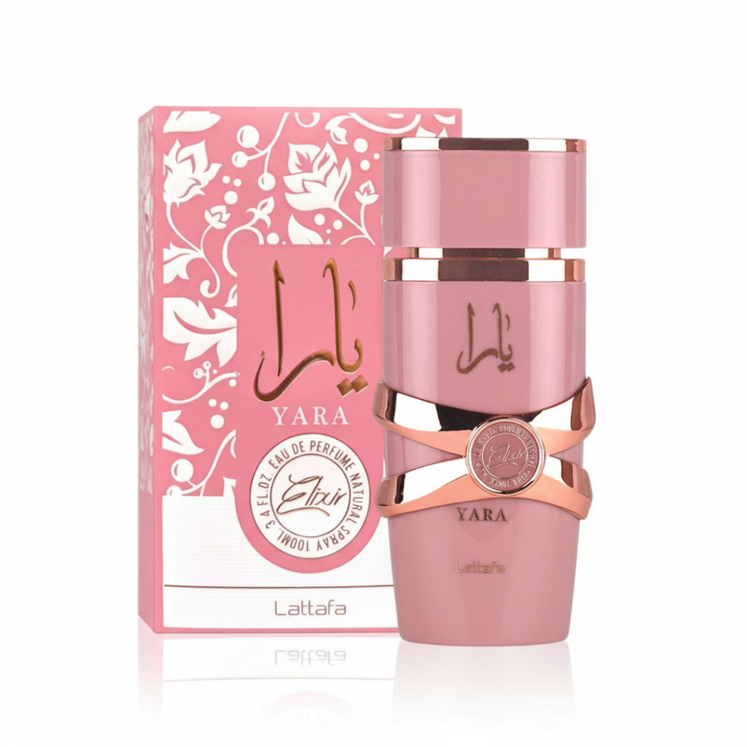Yara Elixir Lattafa botol spray merah jambu mewah eau de parfum