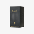 Mashrabya Lattafa edp packaging white background closeup front side cornered view