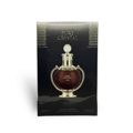 Lattafa Pride Pure Crystal edp packaging on white background closeup view front side brown glass bottle