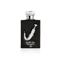 Ishq Al Shuyukh Silver edp botol spray segiempat hitam, latar putih
