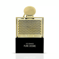 Rave Pure Desire Gold edp in black base square shaped golden cap