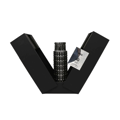Pisa Lattafa Pride edp black packaging white background closeup view from above