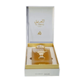 Al Areeq Gold Lattafa Pride perfume pembungkusan mewah putih terbuka dekat depan