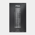 Pisa Lattafa Pride edp packaging dark background side view closeup