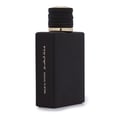 Lattafa Malik Al Tayoor Concentrated 100ml — Black perfume bottle with gold cap and eagle emblem, next to its black and gold patterned box with matching emblem. | Lattafa Malik Al Tayoor Concentrated 100ml — Botol minyak wangi hitam dengan penutup emas dan lambang helang, bersebelahan kotak corak hitam dan emasnya