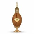 Afaq Gold Lattafa edp wooden bottle white background studio