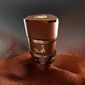 Asad Bourbon Lattafa edp botol lelaki warna perang gelap mewah atas pasir