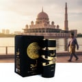 Asad Lattafa edp pembungkusan hitam emas sebelah masjid tepi laut promenade Malaysia