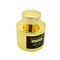 Confidential Private Gold Lattafa edp women sleek cylindrical golden glass jar closeup