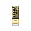 Jasoor Lattafa perfume unisex glass bottle yellow gold minimalistic design closeup front