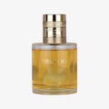 Fire On Ice Lattafa emas kaca unisex fragrance latar belakang putih dekat