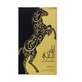 Lail Maleki Lattafa unisex edp packaging design white background closeup side view