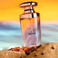 Mayar Lattafa edp perempuan kristal penutup rose gold pantai pasir sunset