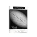 Najdia Lattafa perfumed spray inside white leaf on black packaging close up front