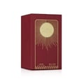 Sakeena Lattafa red packaging eau de parfum women white background closeup side