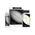Najdia Lattafa edp spray black packaging white background side view