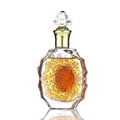 Botol kaca Lattafa rouat al oud edp minyak wangi gelap keemasan oranye